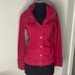 tismet Pink Sweater  Warm Comfortable Cozy Sweater with Zipper Closure Size XS